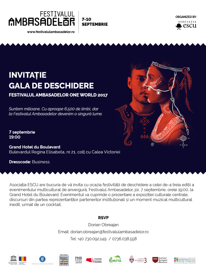 Afis Festivalul Ambasadelor ONE World 2017